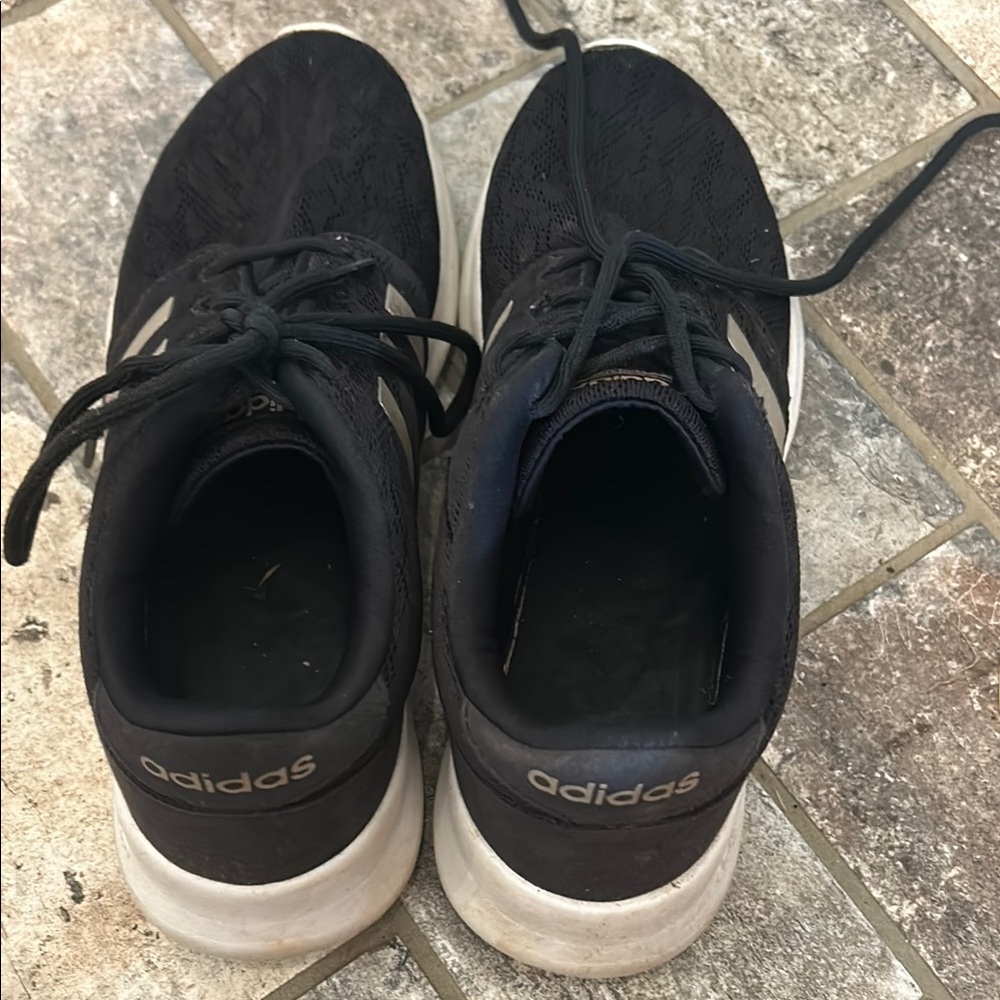 Adidas Women’s  Black and Gold Sneakers